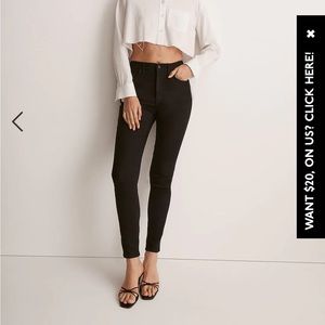 Madewell high rise skinny black jeans